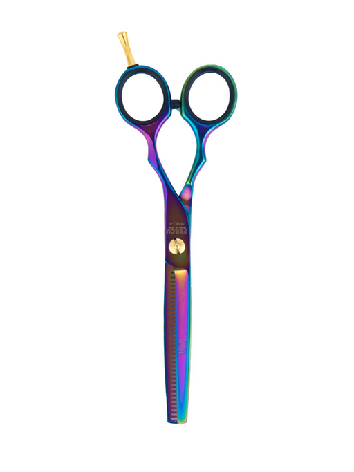 Vip Barber Supply Percu Golden Line Thinning Shear 6" Thinning Shear White Smoke