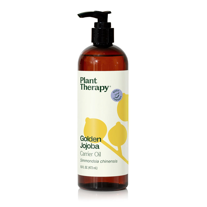 Plant Therapy Golden Jojoba Carrier Oil Body Care White Smoke 16 oz