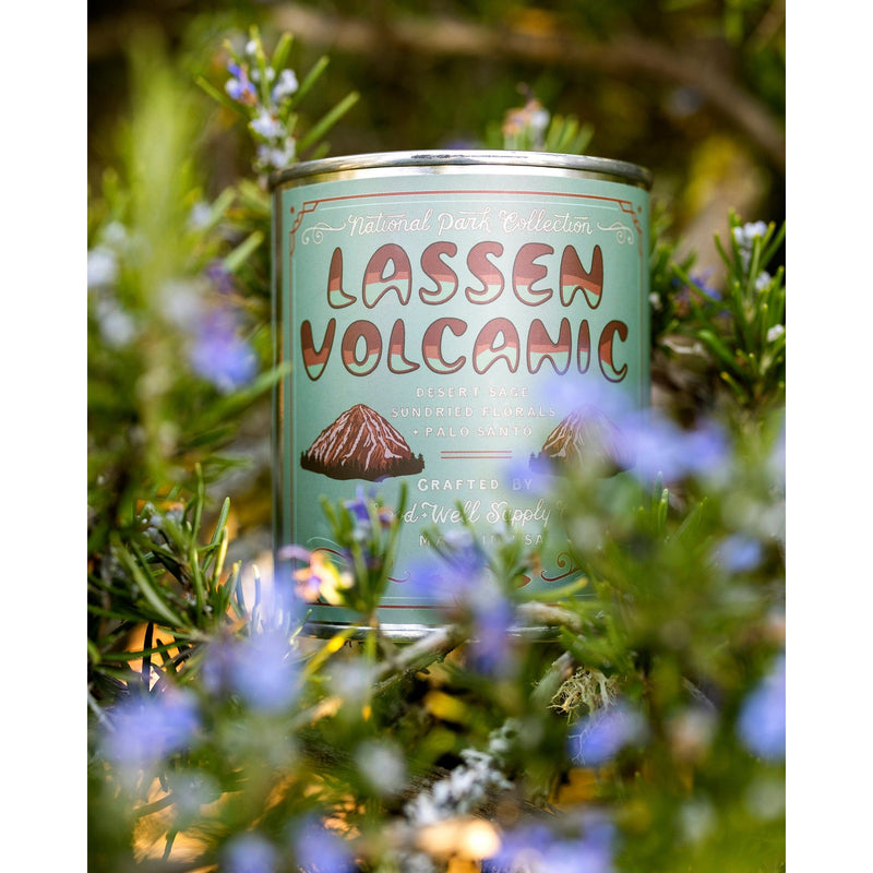Good & Well Supply Co Lassen Volcanic National Park Candle Candles Black Half Pint / 8oz / Cotton Wick,Pint / 14oz / Cotton Wick