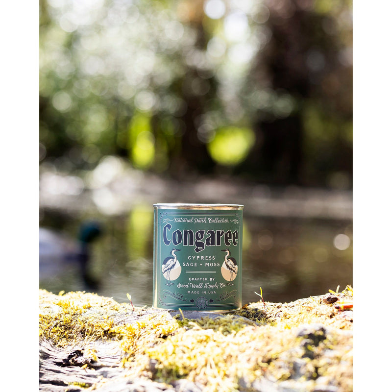 Good & Well Supply Co Congaree National Park Candle Candles Black Half Pint / 8oz / Cotton Wick,Pint / 14oz / Cotton Wick