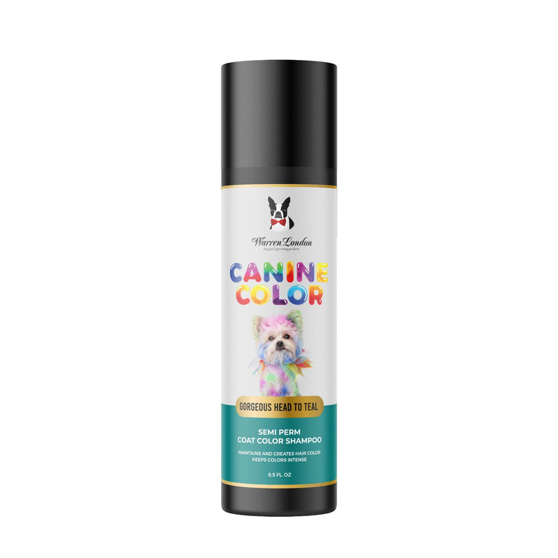 Warren London Canine Color Semi Perm Coat Color Shampoo for Dogs Spa Product Light Gray Teal