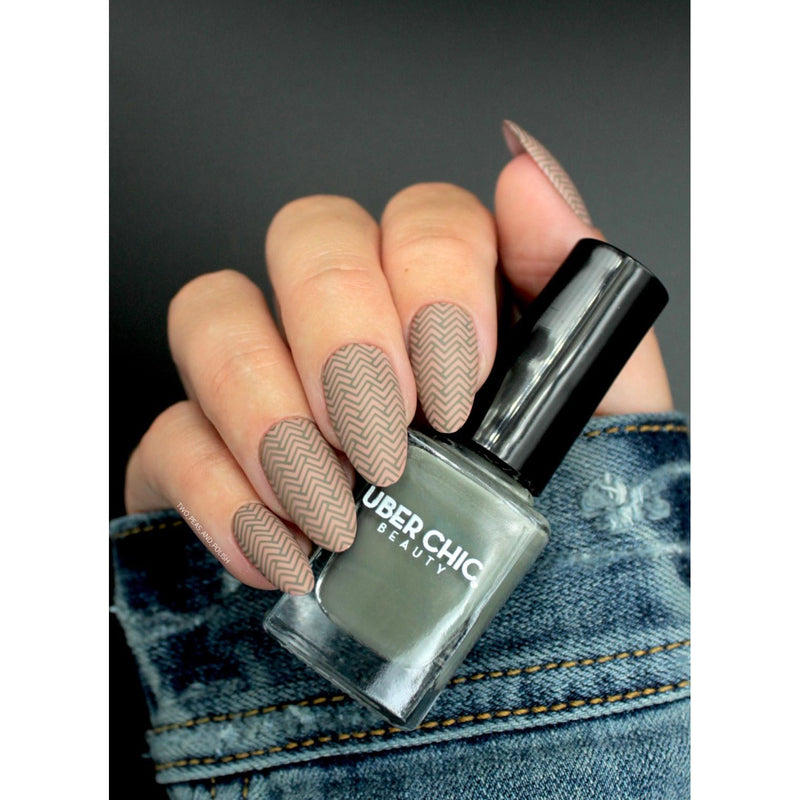 UberChic Beauty Give Me Olive The Polish - Stamping Polish Stamping Polish Dark Slate Gray
