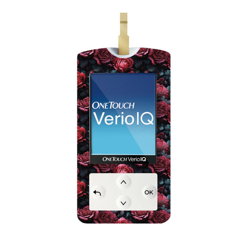 Peelz Gothic Roses for OneTouch Verio IQ Glucometer Peelz/Stickers White Smoke