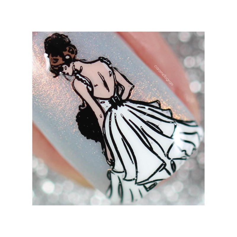 UberChic Beauty Elements of Love Stamping Plate Gray