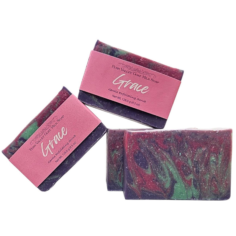 Fern Valley Soap Natural Goat Milk Soap | Grace - Amazing Fresh Floral Scent Goat Milk Soap White Smoke