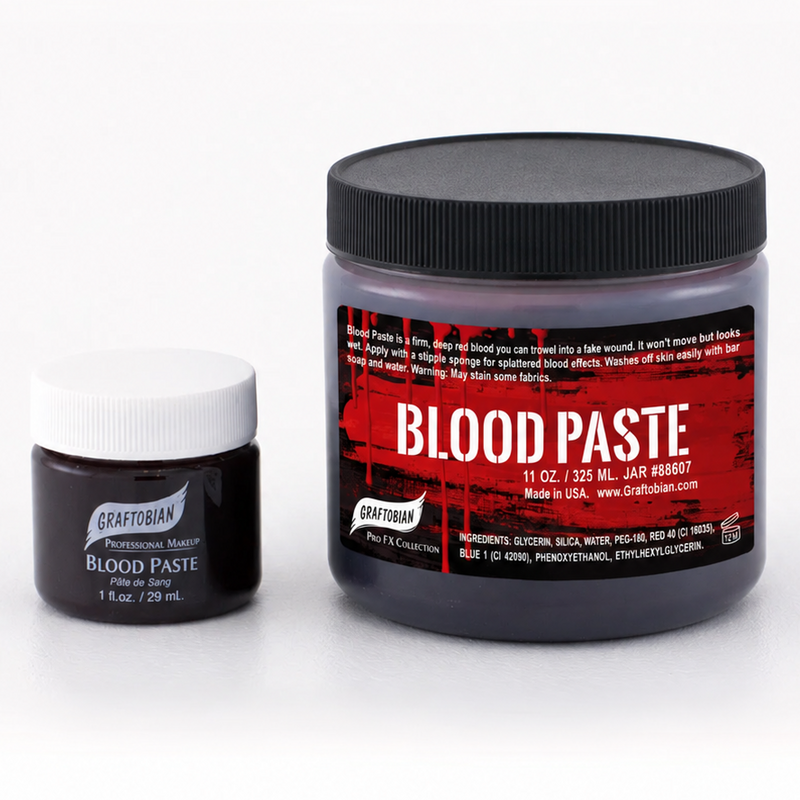 Graftobian Make-Up Company Blood Paste - Deep Red White Smoke 1 oz. - Deep Veinous Red,11 oz. Jar - Mass Casualty Sized