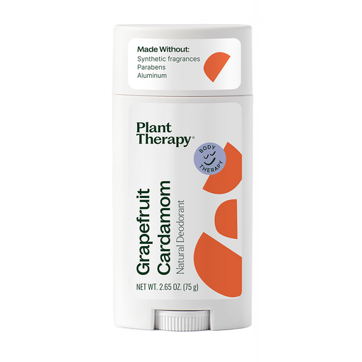 Plant Therapy Grapefruit Cardamom Natural Deodorant Body Care Light Gray 2.65 oz