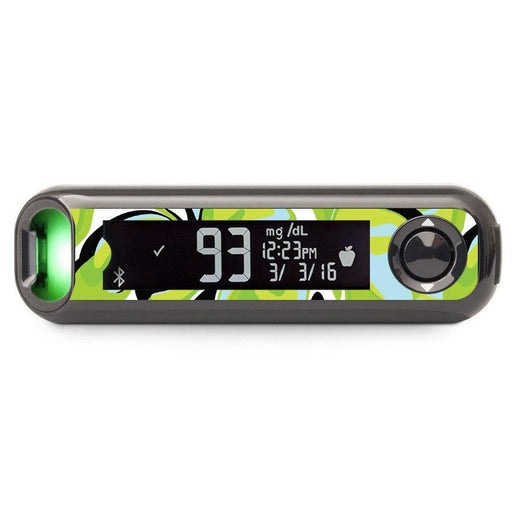 Peelz Green Flow Bayer Contour© Next One Glucometer Peelz/Stickers Black
