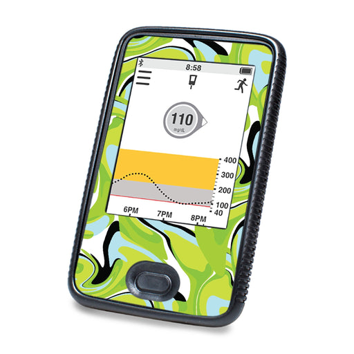 Peelz Green Flow DEXCOM G6 Touchscreen Receiver Peelz/Stickers White Smoke