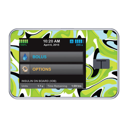 Peelz Green Flow Sticker for Tandem t:slim Peelz/Stickers Black