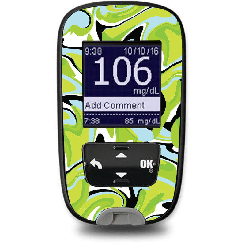 Peelz Green Flow Sticker for the Accu-Chek Guide Glucometer Peelz/Stickers White Smoke
