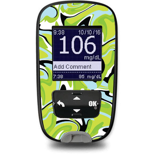 Peelz Green Flow Sticker for the Accu-Chek Guide Glucometer Peelz/Stickers White Smoke
