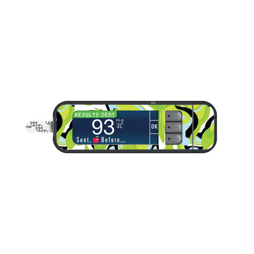 Peelz Green Flow for Bayer Contour Next Glucometer Peelz/Stickers White Smoke