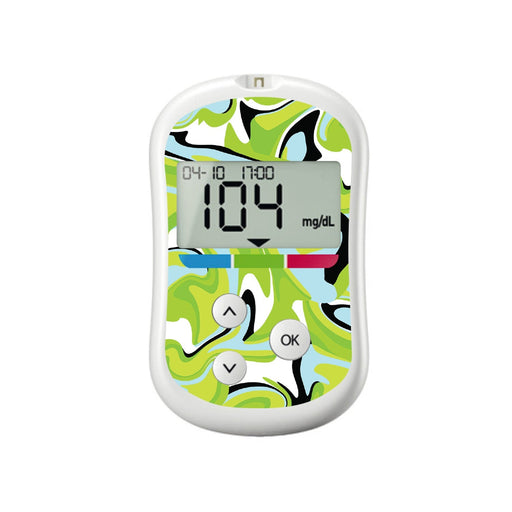 Peelz Green Flow for OneTouch Verio Flex Glucometer Peelz/Stickers White Smoke