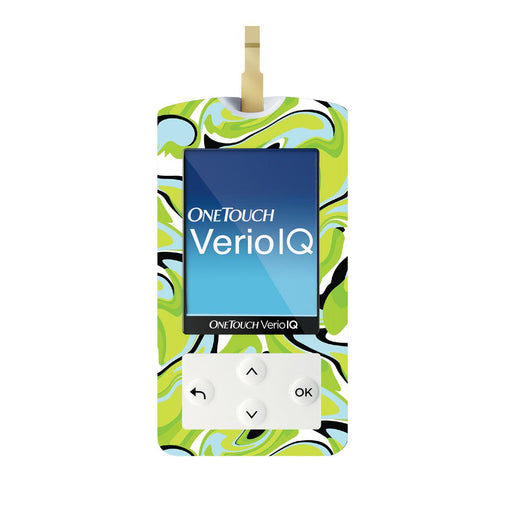 Peelz Green Flow for OneTouch Verio IQ Glucometer Peelz/Stickers White Smoke