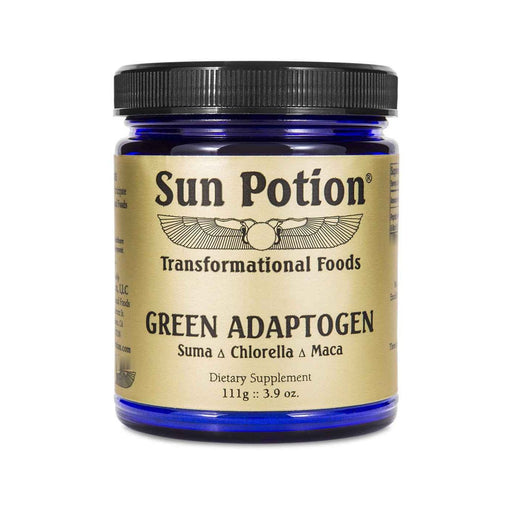 Sun Potion Green Adaptogen (Suma, Maca, Chlorella Blend) Adaptogen Wheat 111g Jar