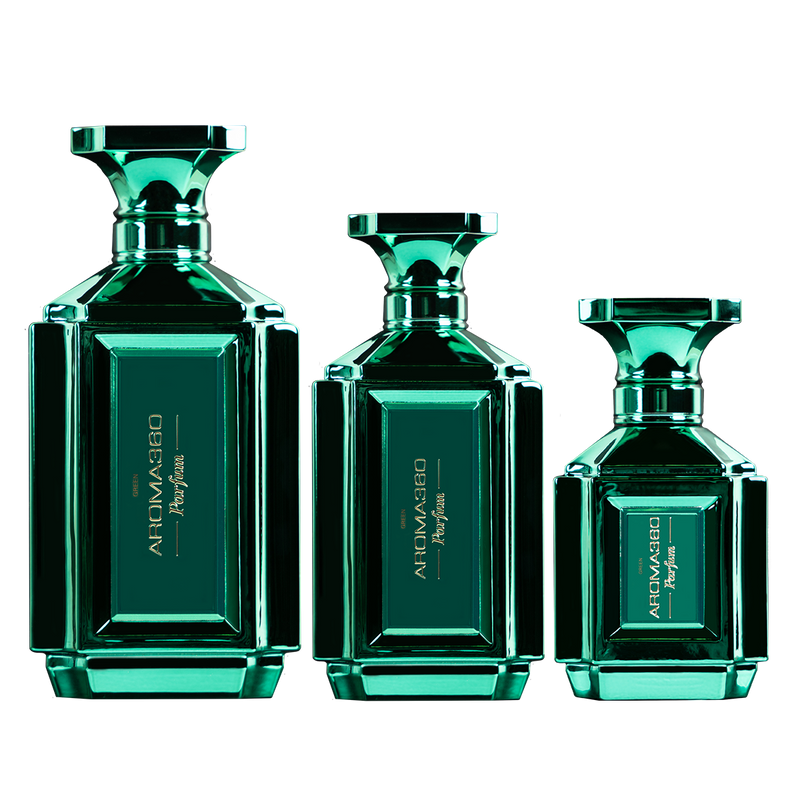 Aroma360 Green Perfume Black Travel Spray / 10ml - 0.34oz,Rollerball / 10ml - 0.34oz,Standard / 50ml - 1.7oz,Standard / 100ml - 3.4oz,Standard / 200ml - 6.7oz