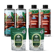 Garner's Garden 2 Pack Oral Care Package | Trio | H2O2 | Fluoride Free Packages White Smoke 2 x 16oz Regular Cinnamint Mouthwash & Oxy Pulling / 2 x 2oz Organic Tooth Powder