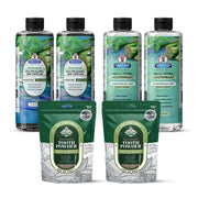Garner's Garden 2 Pack Oral Care Package | Trio | H2O2 | Fluoride Free Packages White Smoke 2 x 16oz Reduced Lemongrassmint Mouthwash & Oxy Pulling / 2 x 2oz Organic Tooth Powder