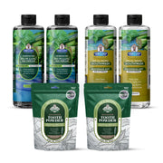 Garner's Garden 2 Pack Oral Care Package | Trio | H2O2 | Fluoride Free Packages White Smoke 2 x 16oz Regular Lemongrassmint Mouthwash & Oxy Pulling / 2 x 2oz Organic Tooth Powder