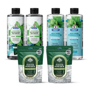 Garner's Garden 2 Pack Oral Care Package | Trio | H2O2 | Fluoride Free Packages White Smoke 2 x 16oz Reduced Peppermint Mouthwash & Oxy Pulling / 2 x 2oz Organic Tooth Powder