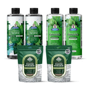 Garner's Garden 2 Pack Oral Care Package | Trio | H2O2 | Fluoride Free Packages White Smoke 2 x 16oz Regular Peppermint Mouthwash & Oxy Pulling / 2 x 2oz Organic Tooth Powder