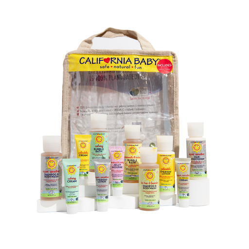 California Baby 100% Plant-based Collection™ Deluxe Travel Set Gifts & Totes White Smoke