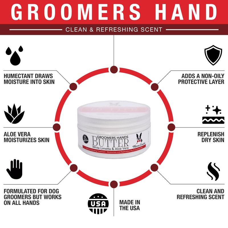 Warren London Groomers Hands Butter - Leave-In Hand Moisturizer Grooming Size Product White Smoke