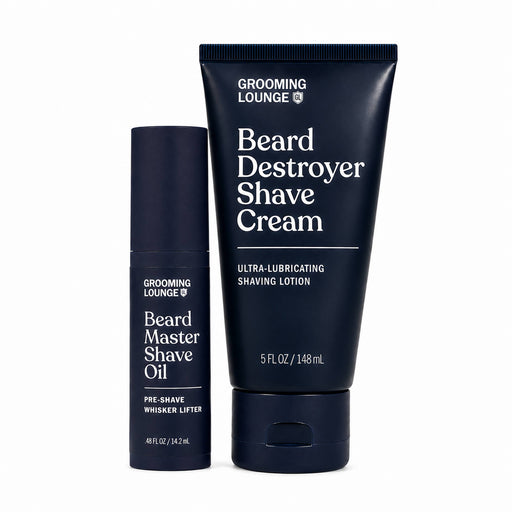 Grooming Lounge Grooming Lounge Oil & Cream Shaving Cocktail Set (Save $7) Shaving Creams, Shaving Oils Black