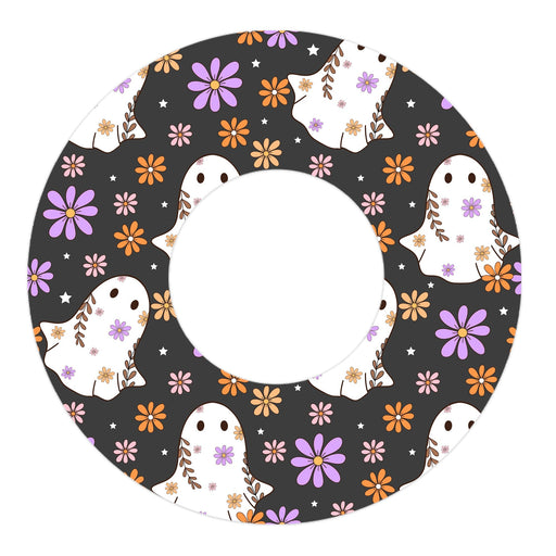 Peelz Groovy Ghosts Freestyle Libre 2 Patch Tape - Pump Peelz Patch Medical Tape White Smoke 12-Pack Libre 2 (Set of 12 Patches),4-Pack Libre 2 (Set of 4 Patches)