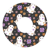 Peelz Groovy Ghosts FreeStyle Libre 3 Plus & Lingo  Patch Tape - Pump Peelz Patch Medical Tape White Smoke 12-Pack (Set of 12 Patches),4-Pack (Set of 4 Patches)