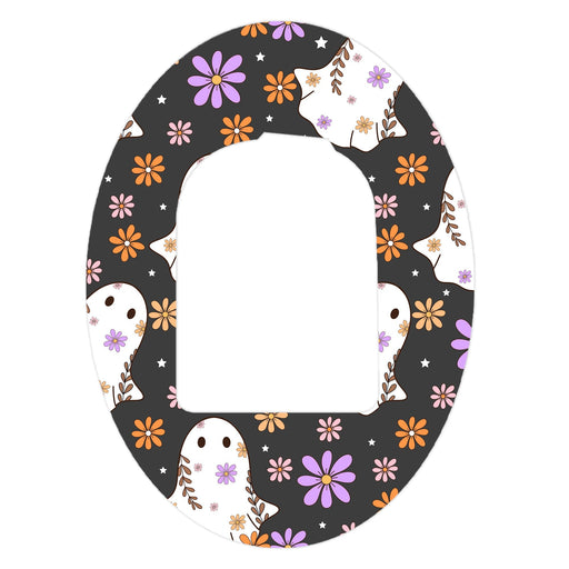 Peelz Groovy Ghosts Pod Patch Tape - Pump Peelz Patch Medical Tape White Smoke 12-Pack (Set of 12 Patches),4-Pack (Set of 4 Patches),1-Single (One Patch)