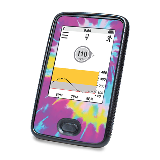 Peelz Groovy Tie-Dye Designed for DEXCOM G6 Touchscreen Receiver Peelz/Stickers White Smoke
