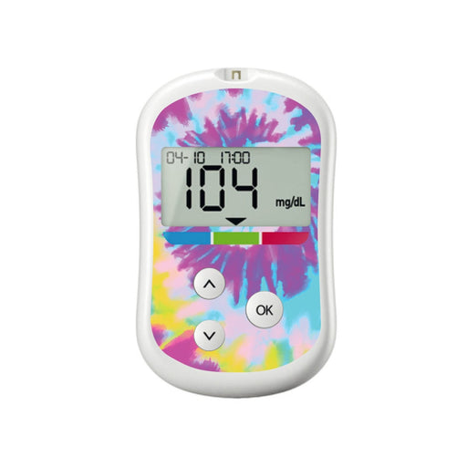 Peelz Groovy Tie-Dye for OneTouch Verio Flex Glucometer Peelz/Stickers White Smoke