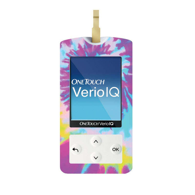 Peelz Groovy Tie-Dye for OneTouch Verio IQ Glucometer Peelz/Stickers White Smoke