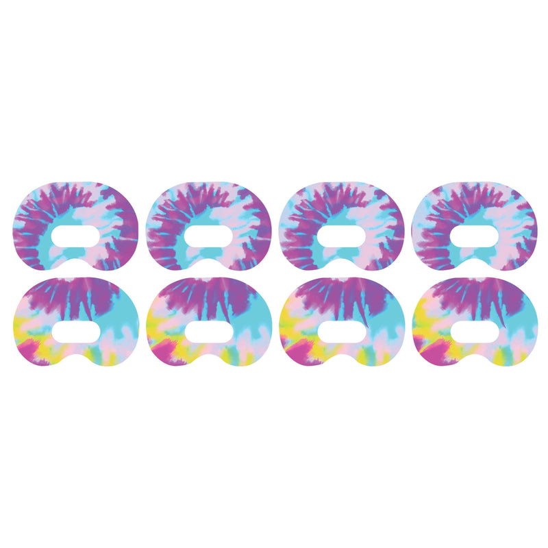 Peelz Groovy Tie-Dye for Medtronic Guardian Connect Patch Tape - Pump Peelz Patch Medical Tape White Smoke 4-Pack Medtronic CGM Tape