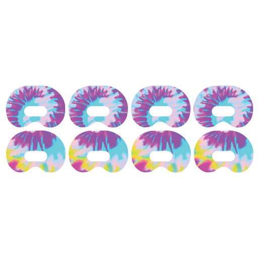 Peelz Groovy Tie-Dye for Medtronic Guardian Connect Patch Tape - Pump Peelz Patch Medical Tape White Smoke 4-Pack Medtronic CGM Tape
