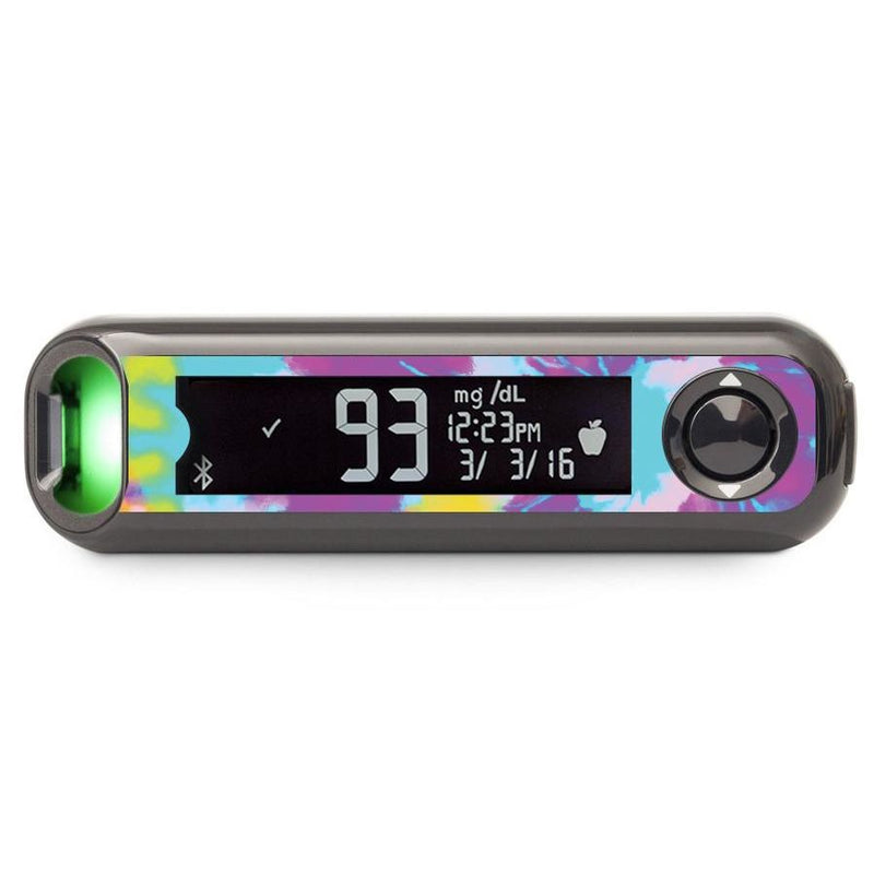 Peelz Groovy Tie-Dye of Paradise for Bayer Contour© Next One Glucometer Peelz/Stickers Dark Slate Gray