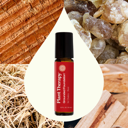 Plant Therapy Grounded Foundation (Root Chakra) Essential Oil Pre-Diluted Roll-On Essential Oil Wheat 10 mL
