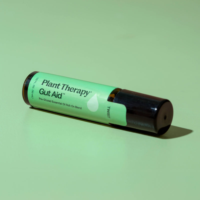 Plant Therapy Gut Aid™ Essential Oil Blend Pre-Diluted Roll-On Essential Oil Dark Sea Green 10 mL