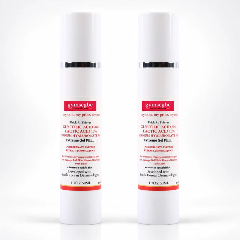 gymsegbë Thick As Thieves Pure Glycolic Acid Lactic Acid Extreme Gel Peel - 50ml Exfoliation, Dark Spots, Hyperpigmentation White Smoke 2 Bottles Save $9.99