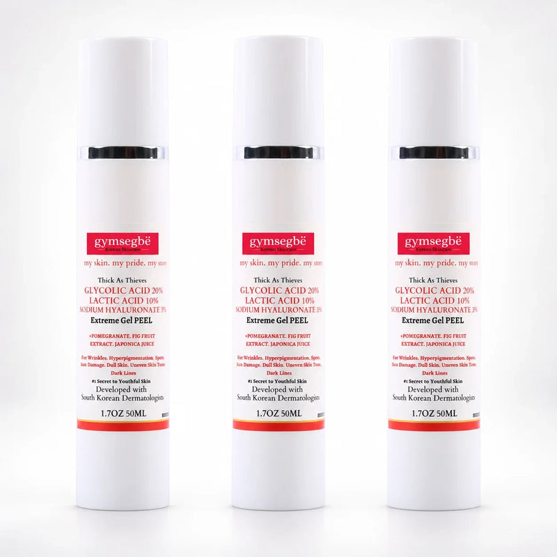 gymsegbë Thick As Thieves Pure Glycolic Acid Lactic Acid Extreme Gel Peel - 50ml Exfoliation, Dark Spots, Hyperpigmentation White Smoke 3 bottles Save $12.98