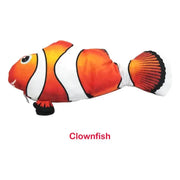 Vida Smart Vida Smart - Premium Interactive Wagging Fish Cat Toy - USB Rechargeable Plush with Realistic Movement for Endless Fun & Entertainment! Pet Toy Chocolate Clownfish