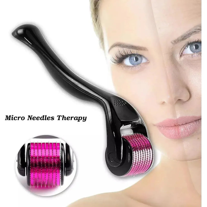 Vida Smart Vida Smart - Derma Roller DRS 540 0.25mm Titanium Needles for Hair Regrowth - Matte Black Derma Roller Light Gray