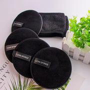 ZAQ Skin & Body ZAQ Reusable Makeup Remover Pads 4pack with Spa facial Headband Make Up Black Black