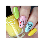 UberChic Beauty Happy Birthday Stamping Plate Dark Khaki