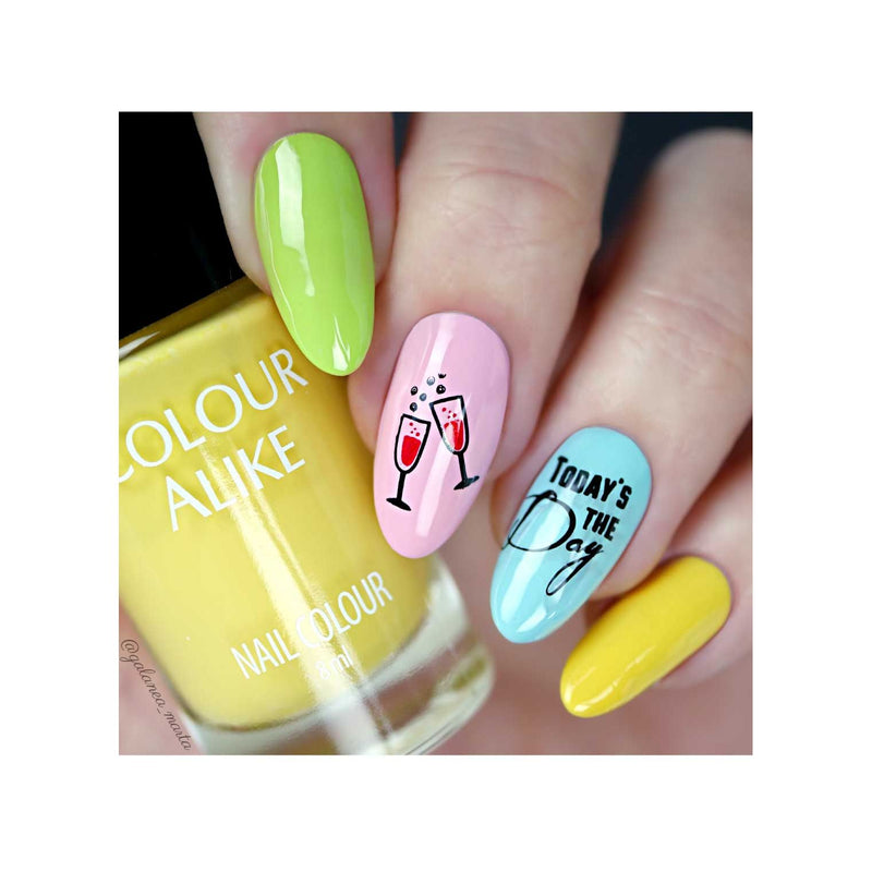 UberChic Beauty Happy Birthday Stamping Plate Dark Khaki