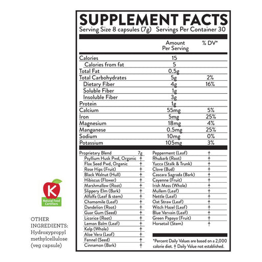 Hallelujah Diet Fiber Cleanse Capsules - Natural Colon Cleanse - (240 Count) Fiber and Detox Black