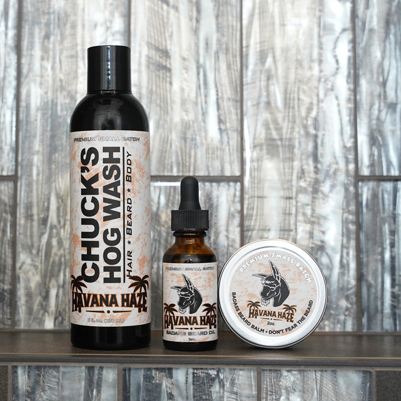 Badass Beard Care Chuck's Hog Wash - Havana Haze HOG WASH Gray