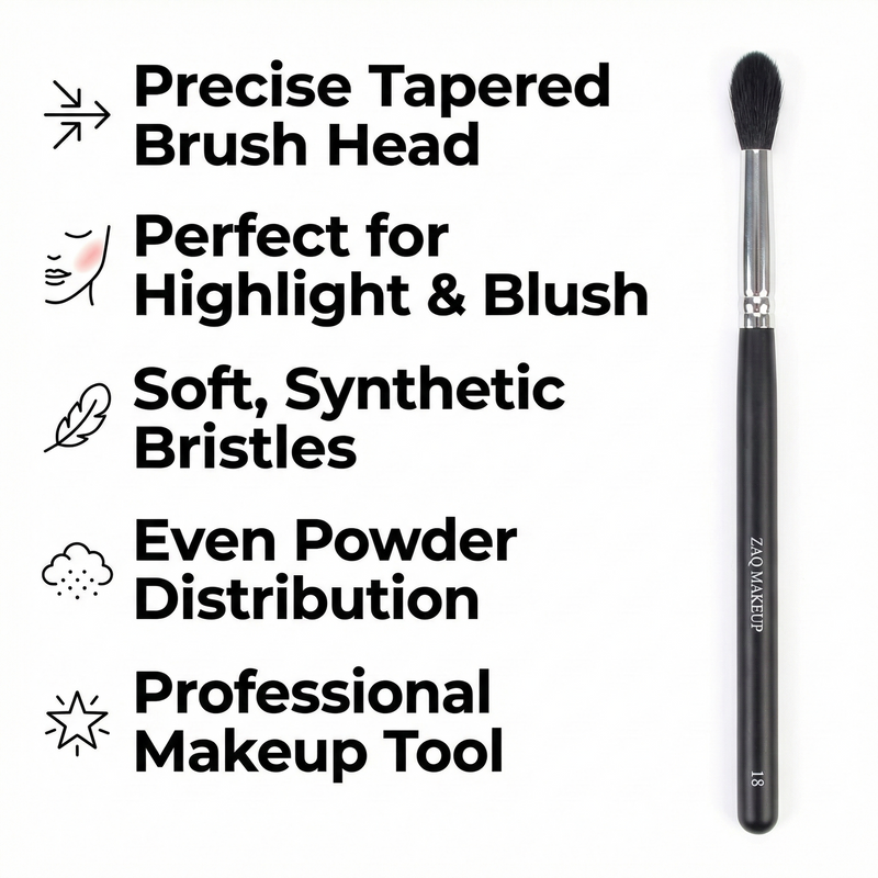 ZAQ Skin & Body TAPERED HIGHLIGHT / BLEANDING BRUSH Make Up White Smoke